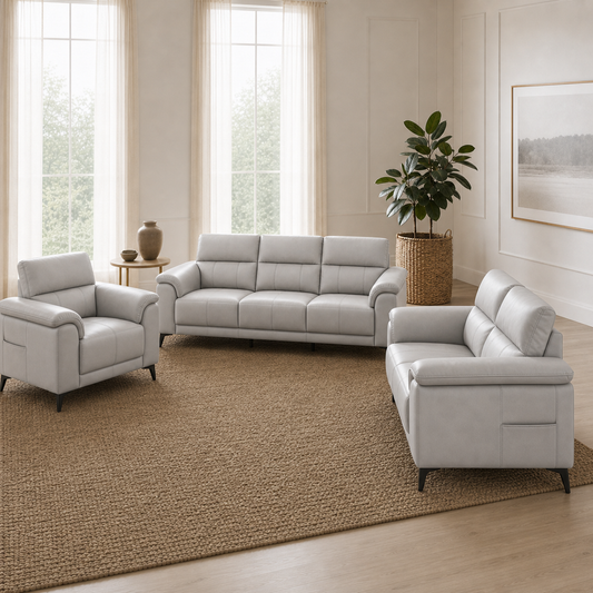 Frost - 3+2+1 Sofa Set, alternate room angle of the complete 3+2+1 sofa set
