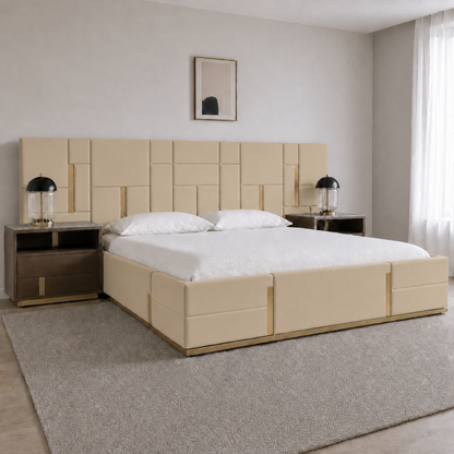 Gale - Bed Beige lifestyle view