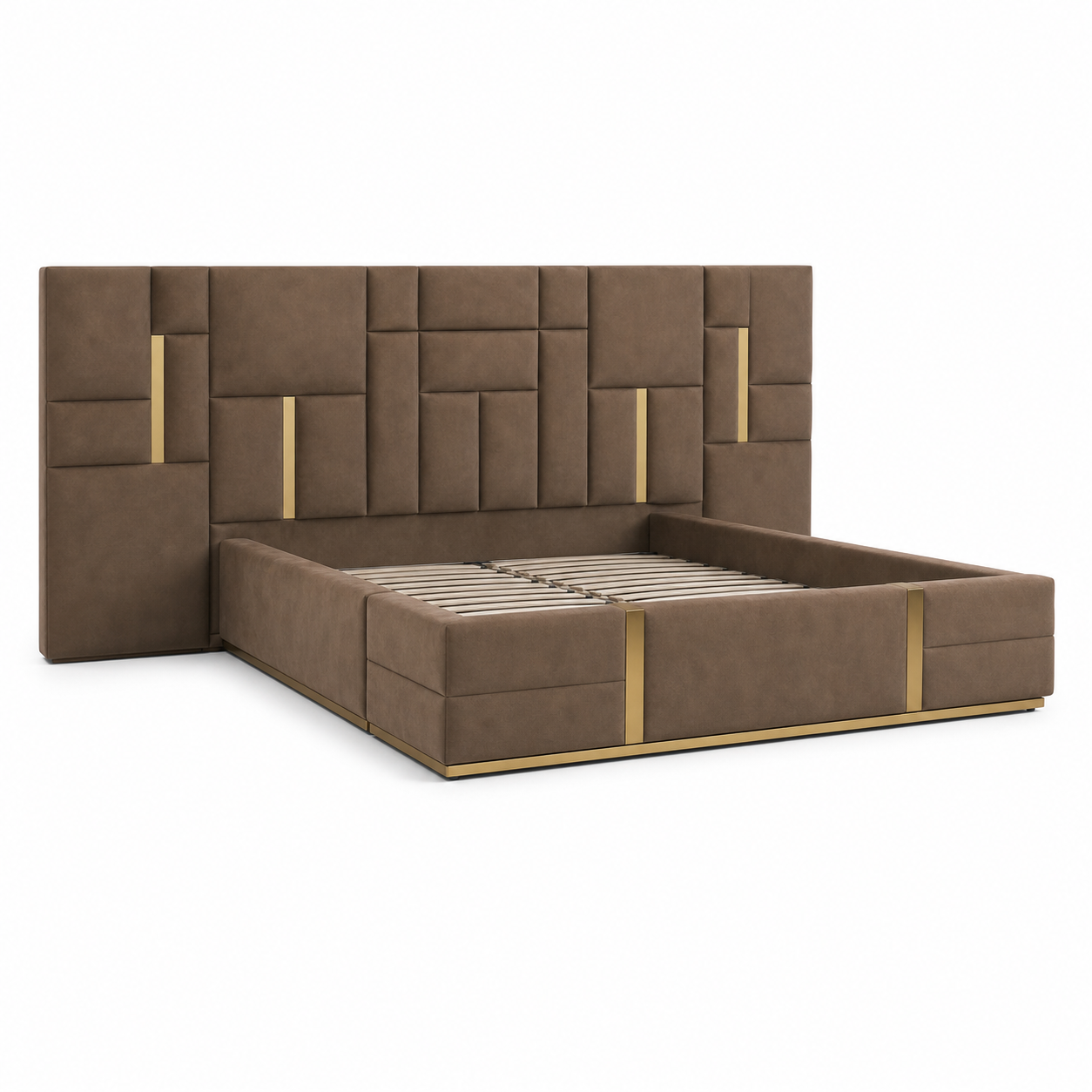Gale - Bed, complete long-side studio bed view