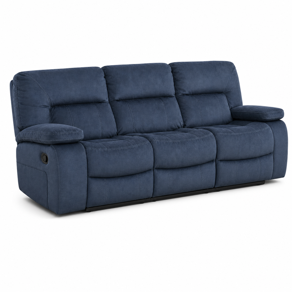 Gambit Recliner 3 seater blue 02 white