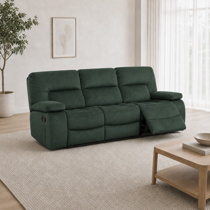 Gambit Recliner 3 seater green 01 main