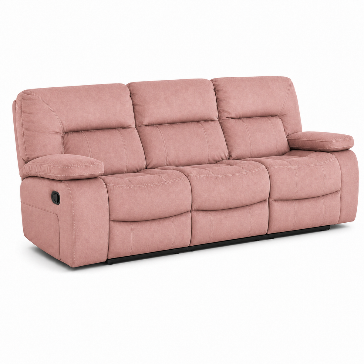 Gambit Recliner 3 seater pink 02 white