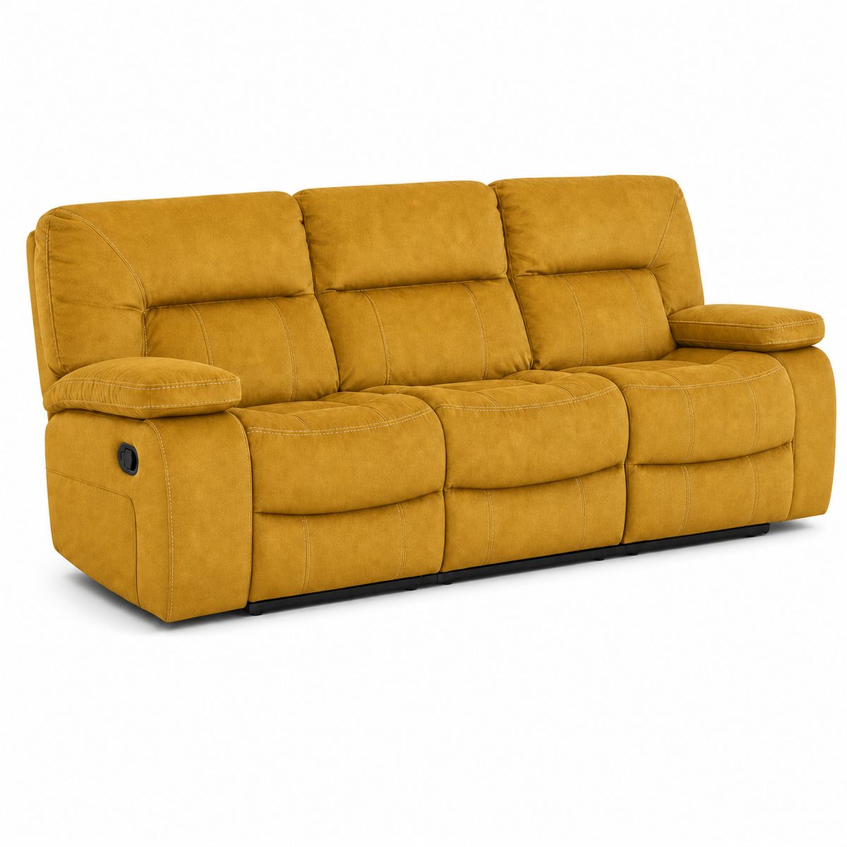 Gambit Recliner 3 seater yellow 02 white