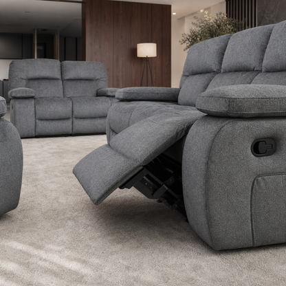 Gambit Recliner upholstery and reclining detail