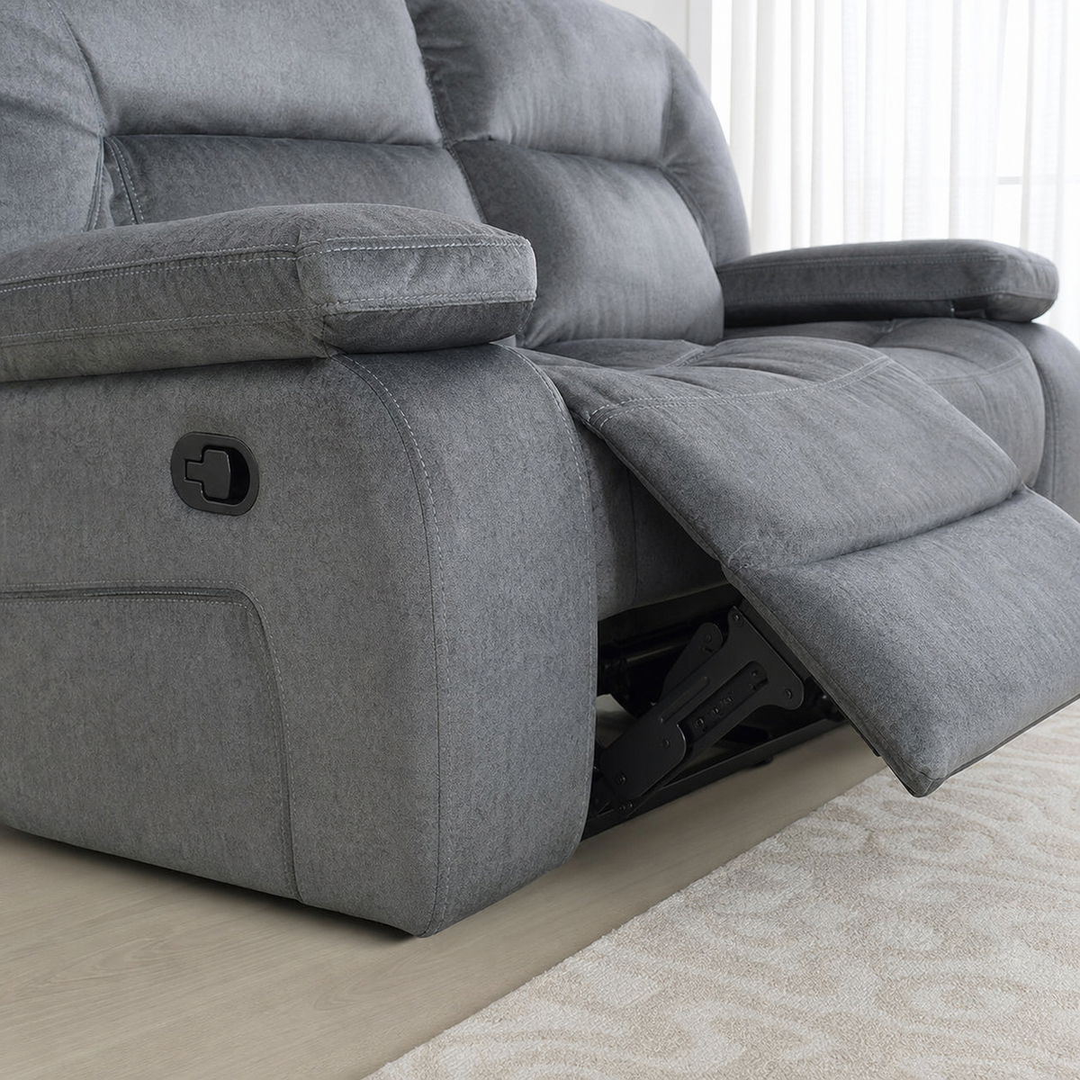 Gambit Recliner upholstery and reclining detail