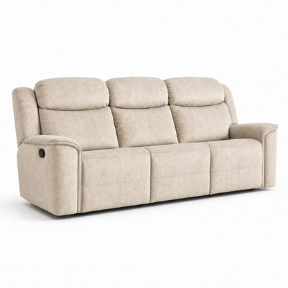 Garnet 3+2+1 Recliner Set 3 seater beige 02 white