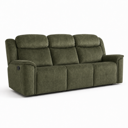 Garnet 3+2+1 Recliner Set 3 seater green 02 white