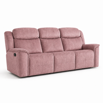 Garnet 3+2+1 Recliner Set 3 seater pink 02 white