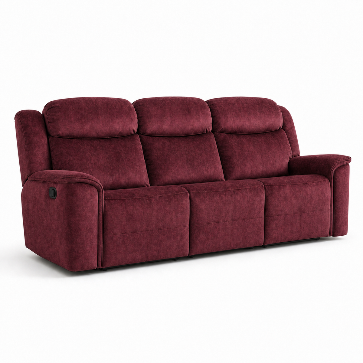 Garnet 3+2+1 Recliner Set 3 seater red 02 white
