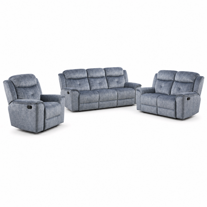 Garnet 3+2+1 Recliner Set complete configuration on a white background