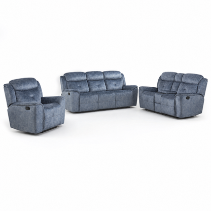 Garnet 3+2+1 Recliner Set complete configuration on a white background