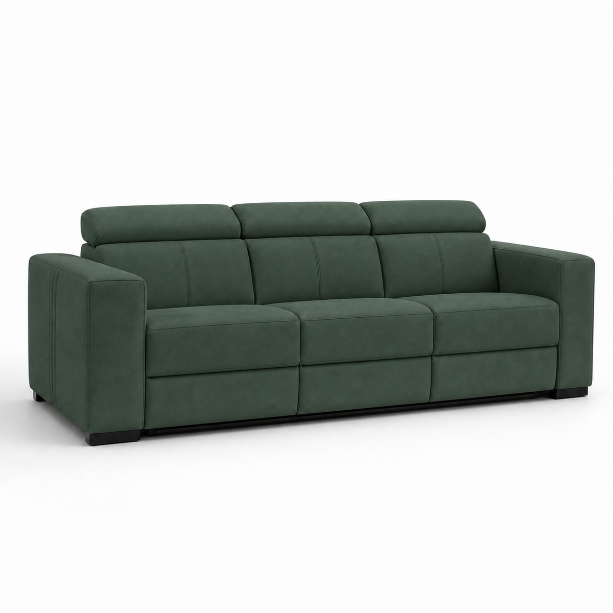 Garnet Recliner 3 seater green 02 white