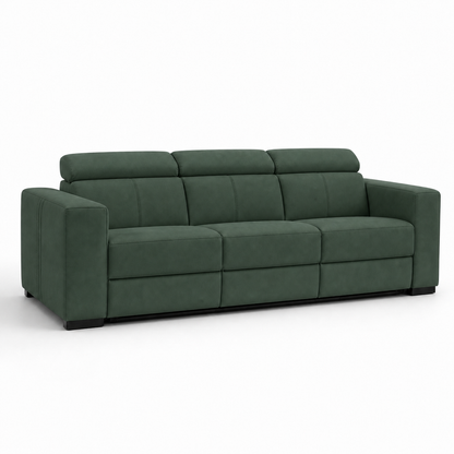 Garnet Recliner 3 seater green 02 white