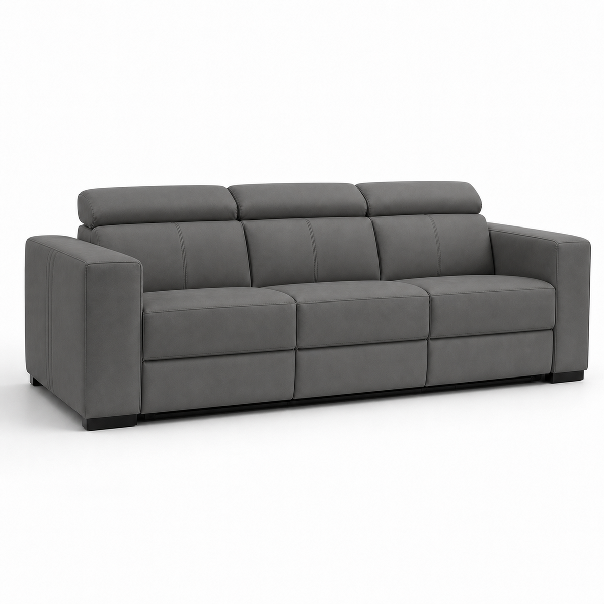 Garnet Recliner 3 seater grey 02 white