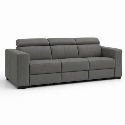 Garnet Recliner 3 seater grey 02 white