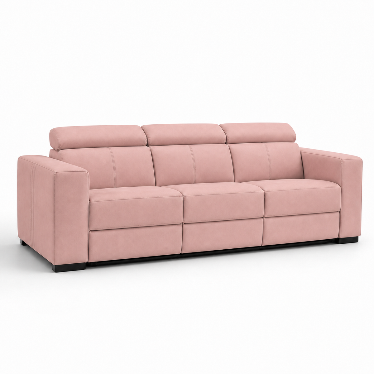 Garnet Recliner 3 seater pink 02 white