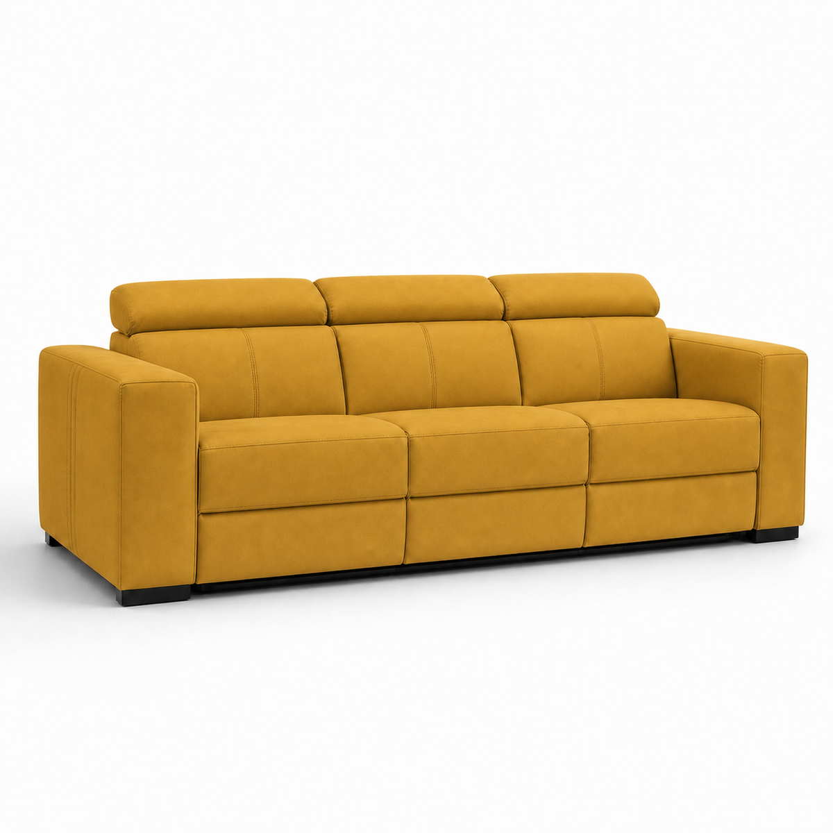 Garnet Recliner 3 seater yellow 02 white