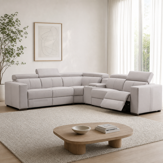 Garnet Recliner complete configuration in an editorial living room