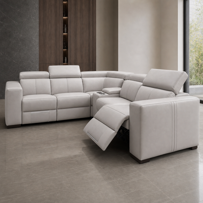 Garnet Recliner upholstery and reclining detail