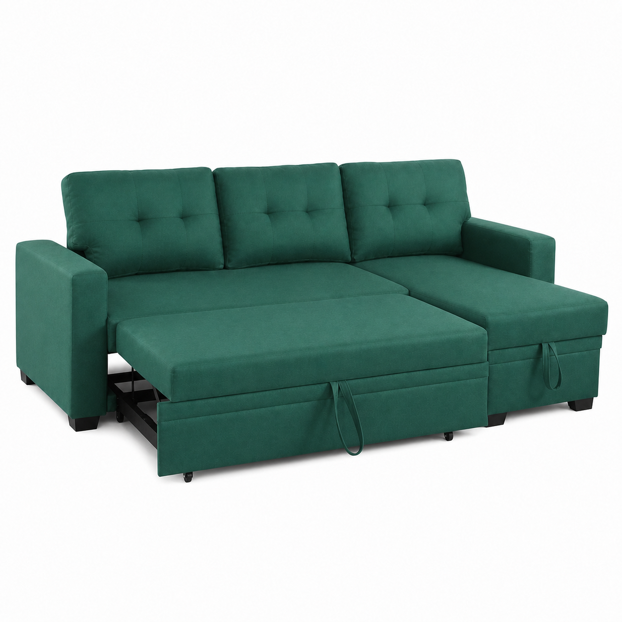 Gionna - Sofa bed, fully open studio view on a pure-white background
