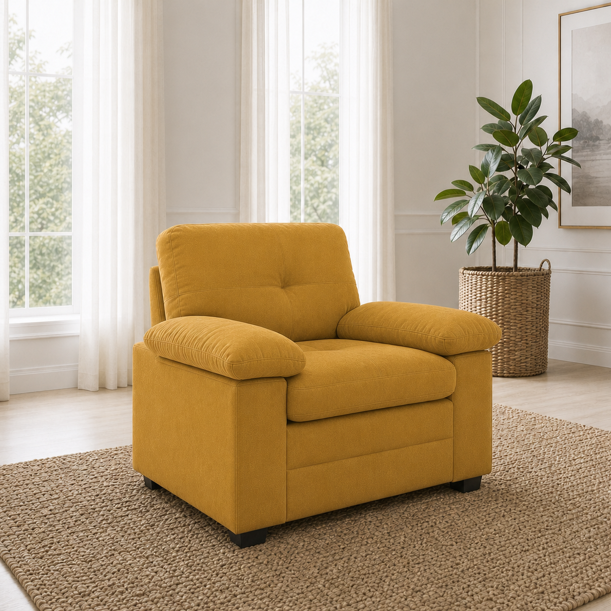 glee-3-2-1-sofa-set 1 seater yellow 01 room