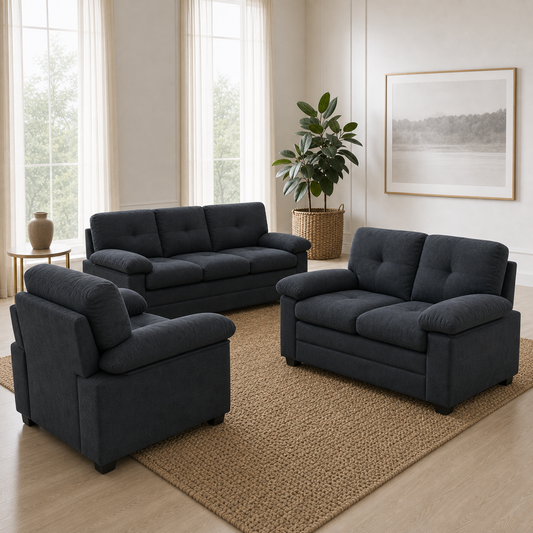 Glee - 3+2+1 Sofa Set, alternate room angle of the complete 3+2+1 sofa set