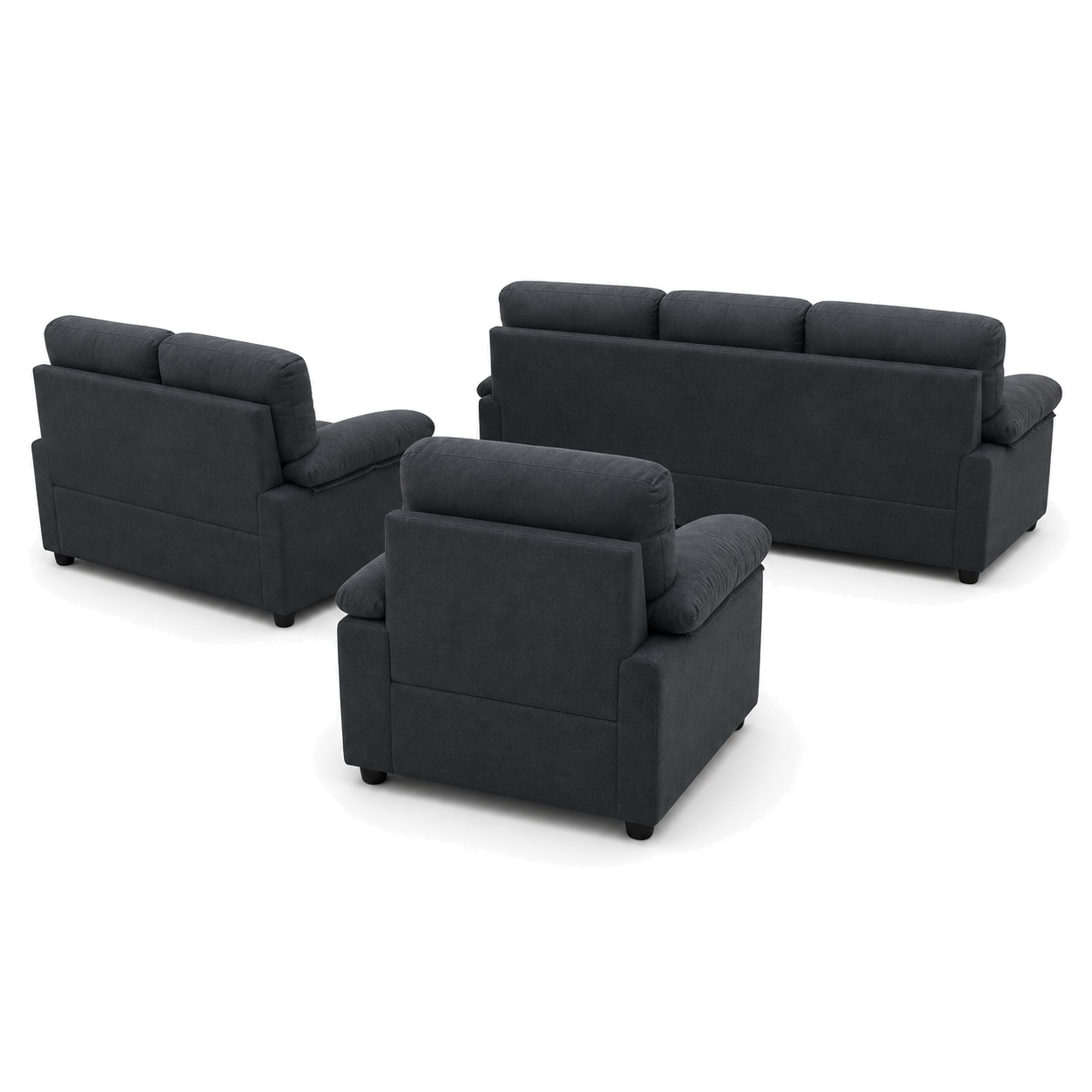 Glee - 3+2+1 Sofa Set, complete 3+2+1 sofa set side studio view