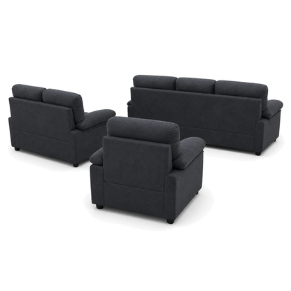 Glee - 3+2+1 Sofa Set, complete 3+2+1 sofa set side studio view