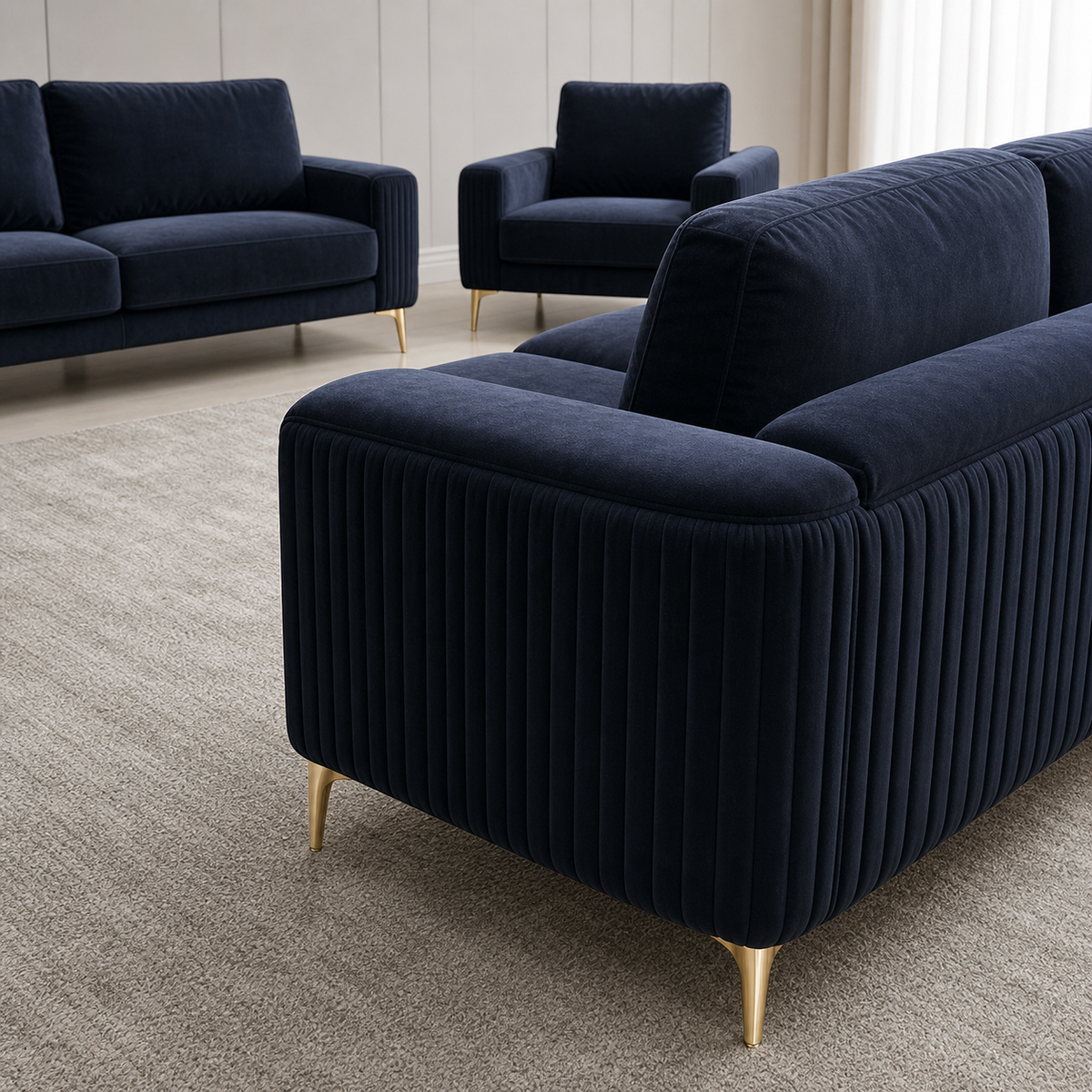 glint-3-2-1-sofa-set 3+2+1 full set blue 02 detail