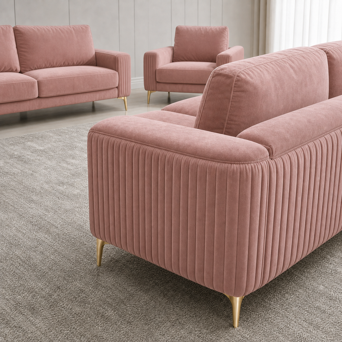 glint-3-2-1-sofa-set 3+2+1 full set pink 02 detail