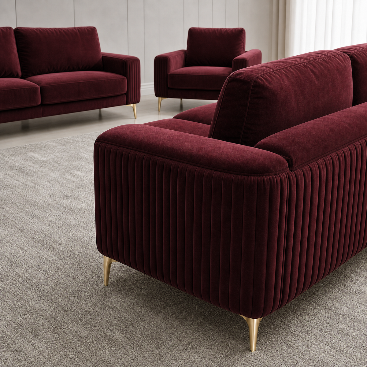 glint-3-2-1-sofa-set 3+2+1 full set red 02 detail