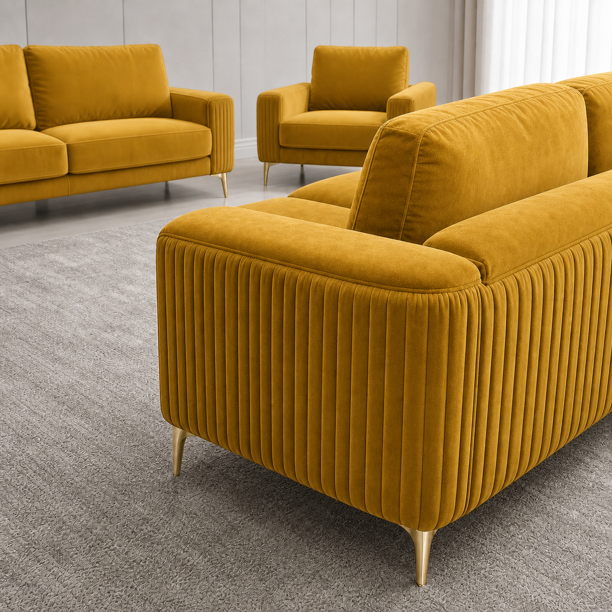 glint-3-2-1-sofa-set 3+2+1 full set yellow 02 detail