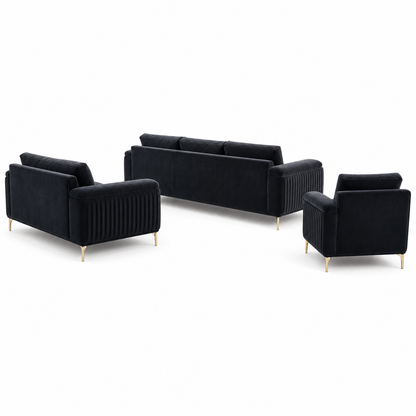 Glint - 3+2+1 Sofa Set, complete 3+2+1 sofa set side studio view