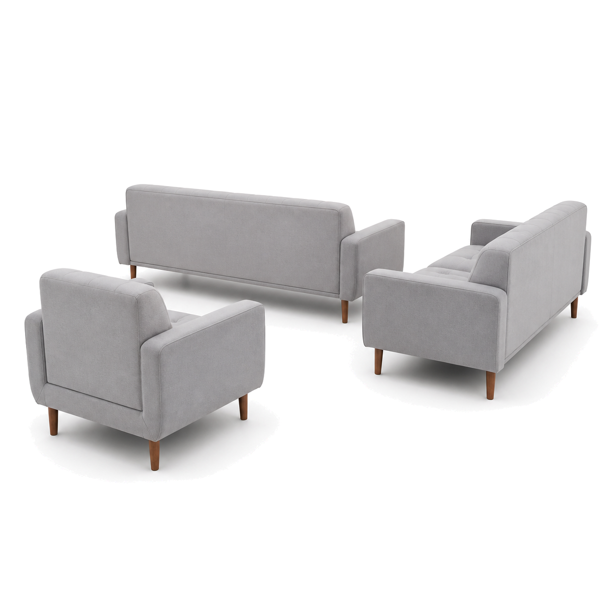 Harbor - 3+2+1 Sofa Set, complete 3+2+1 sofa set side studio view