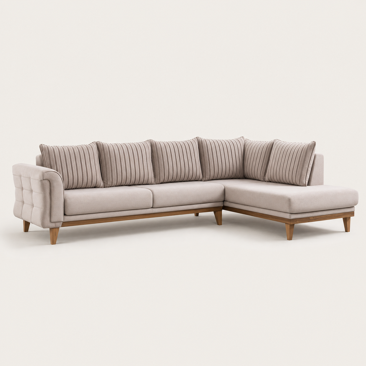 Haven - L shape sectional sofa, complete sectional sofa studio view