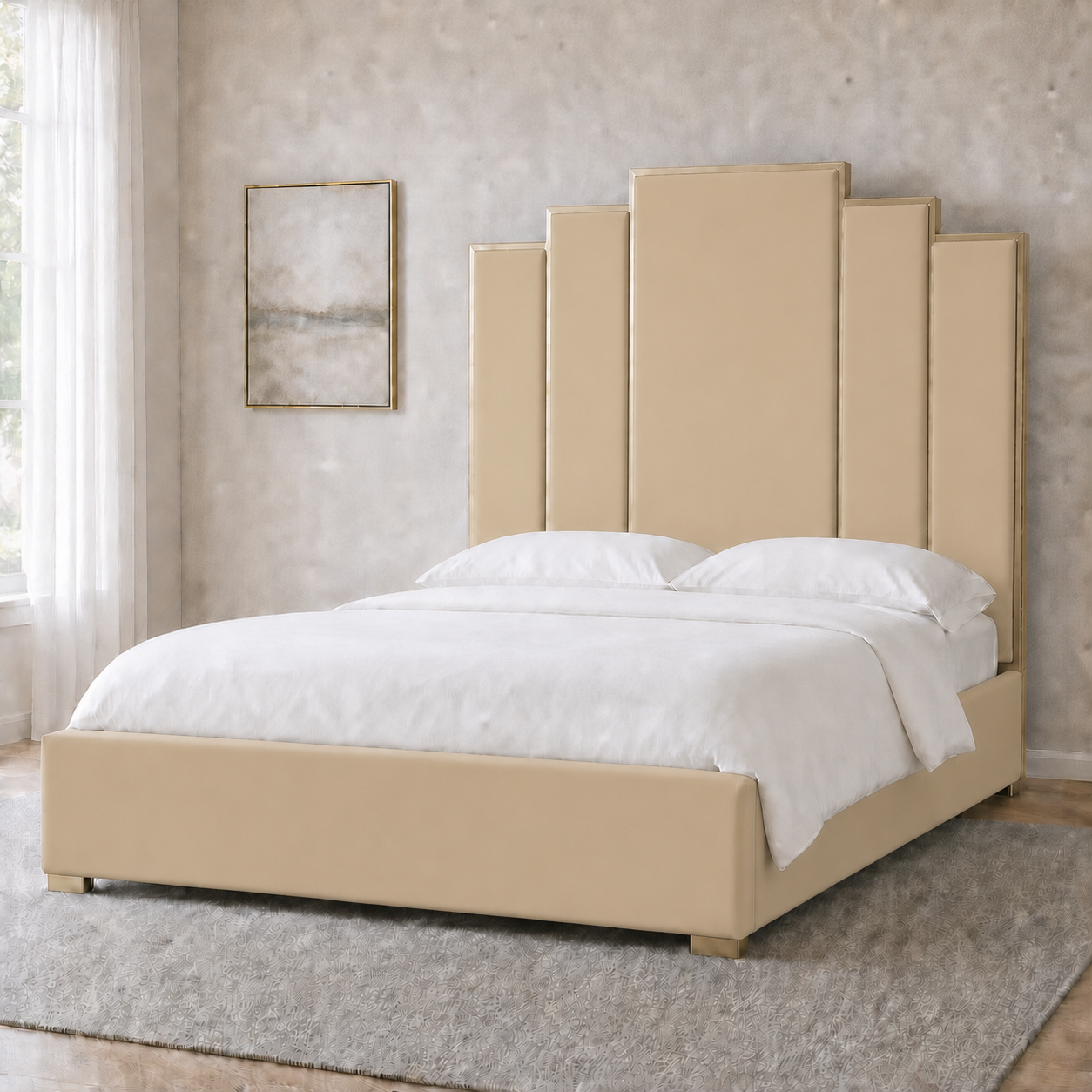Hedy - Bed Beige lifestyle view