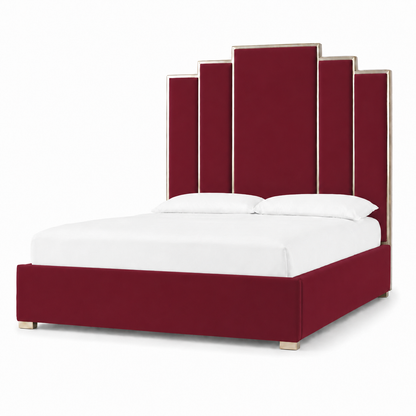 Hedy - Bed Red plain white background view