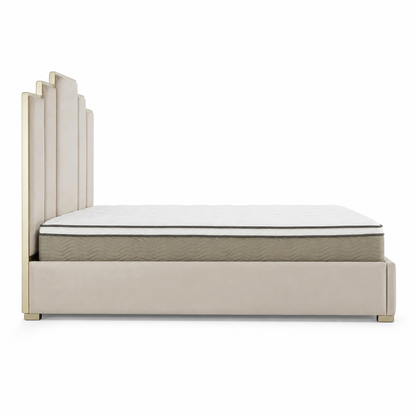 Hedy - Bed, complete long-side studio bed view