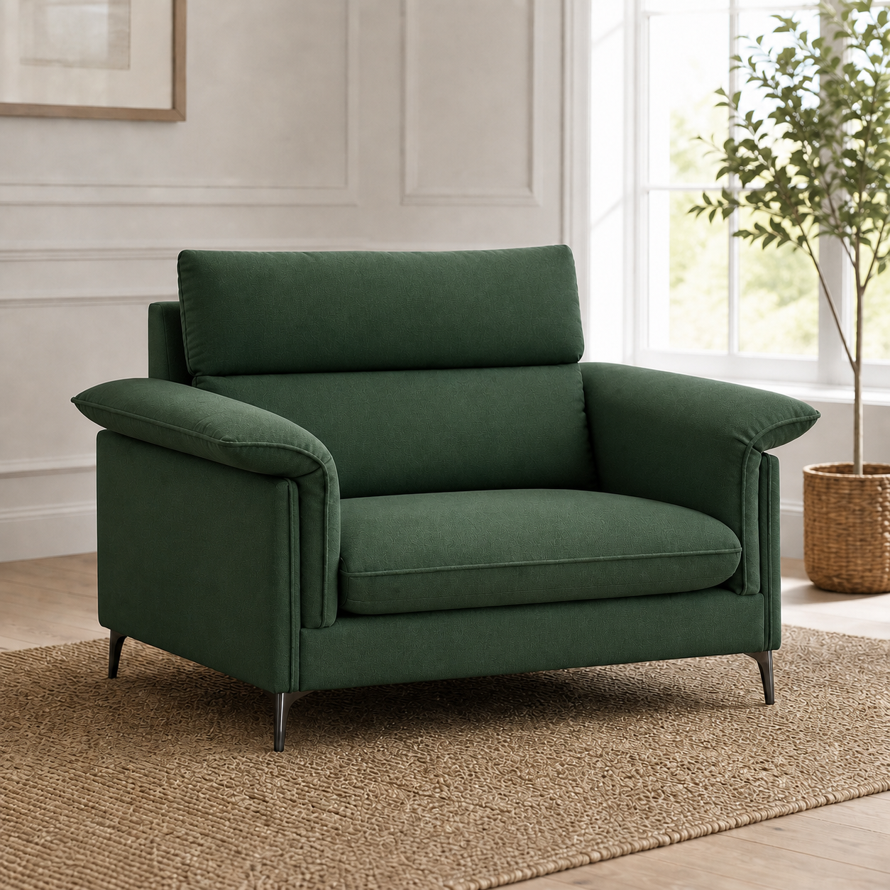 hush-3-2-1-sofa-set 1 seater green 01 room