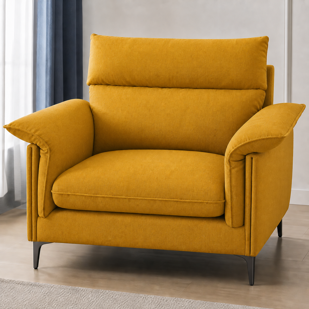 hush-3-2-1-sofa-set 1 seater yellow 02 detail