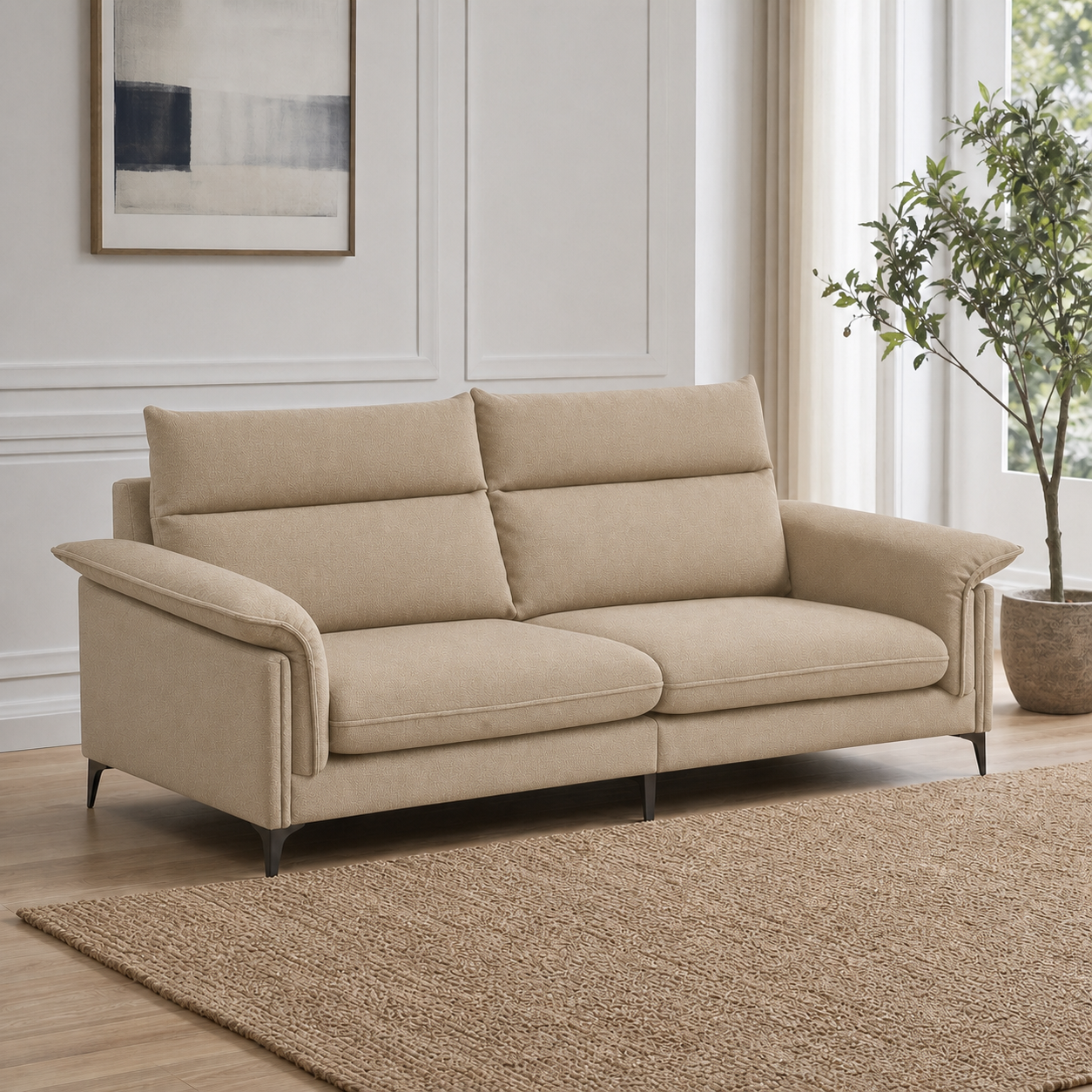 hush-3-2-1-sofa-set 2 seater beige 01 room