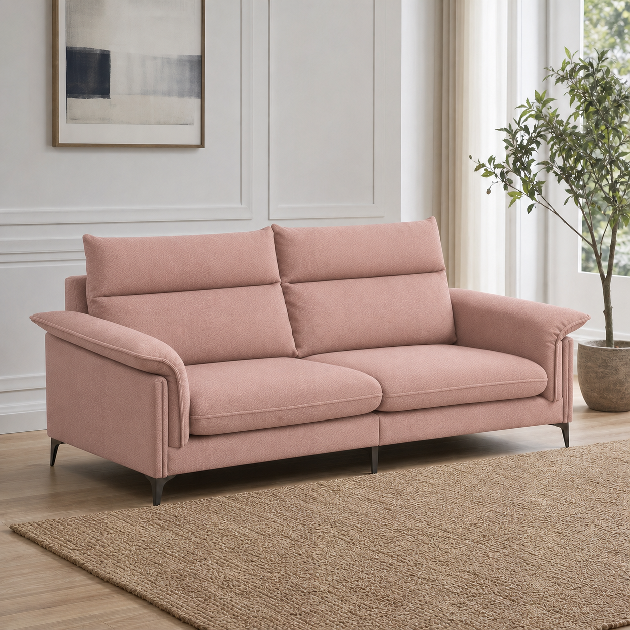 hush-3-2-1-sofa-set 2 seater pink 01 room