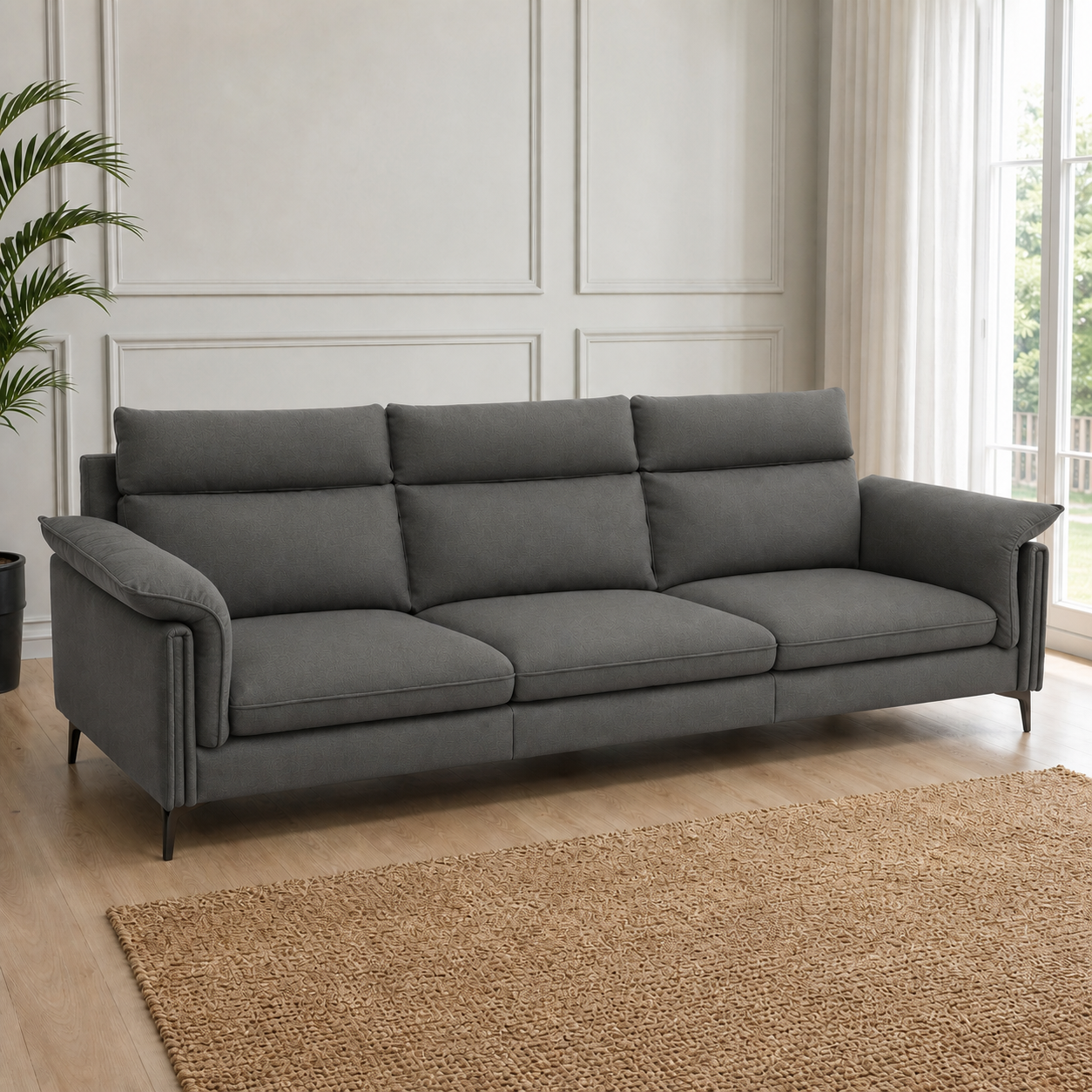 hush-3-2-1-sofa-set 3 seater grey 01 room