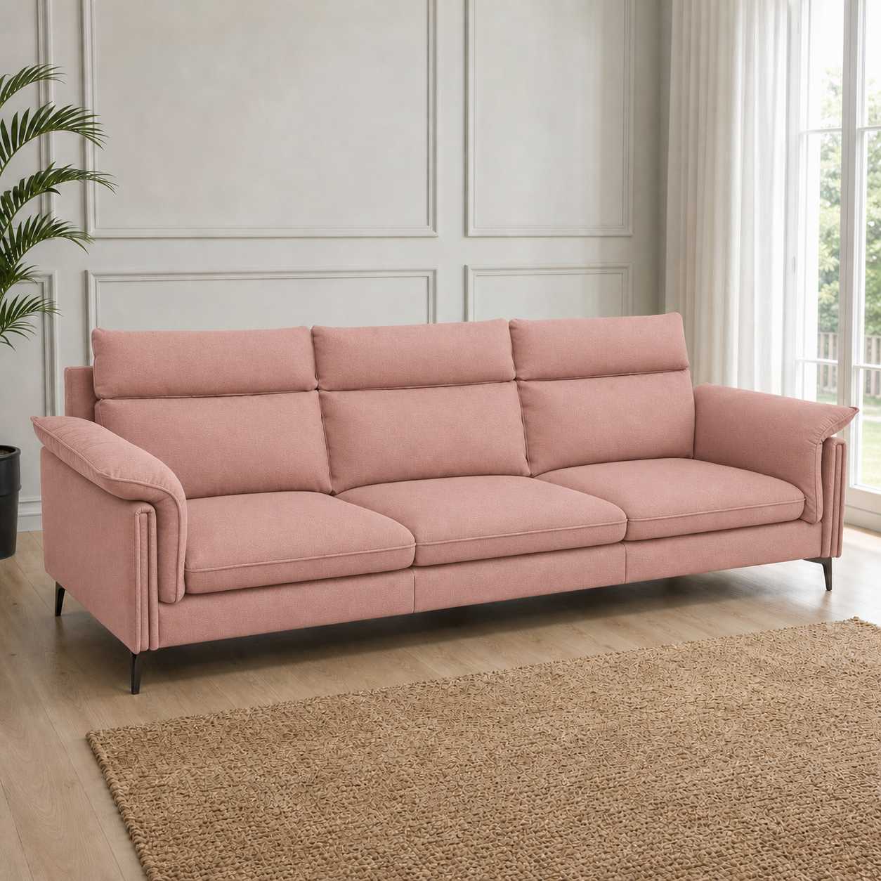 hush-3-2-1-sofa-set 3 seater pink 01 room
