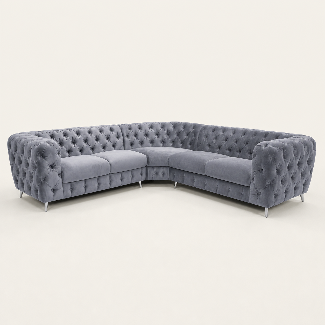 Icon - L shape sectional sofa, sectional sofa end-profile studio view