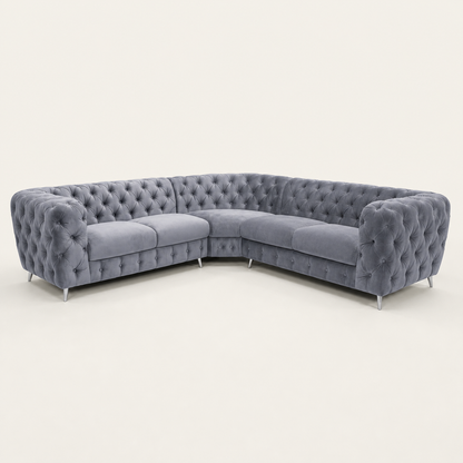 Icon - L shape sectional sofa, sectional sofa end-profile studio view