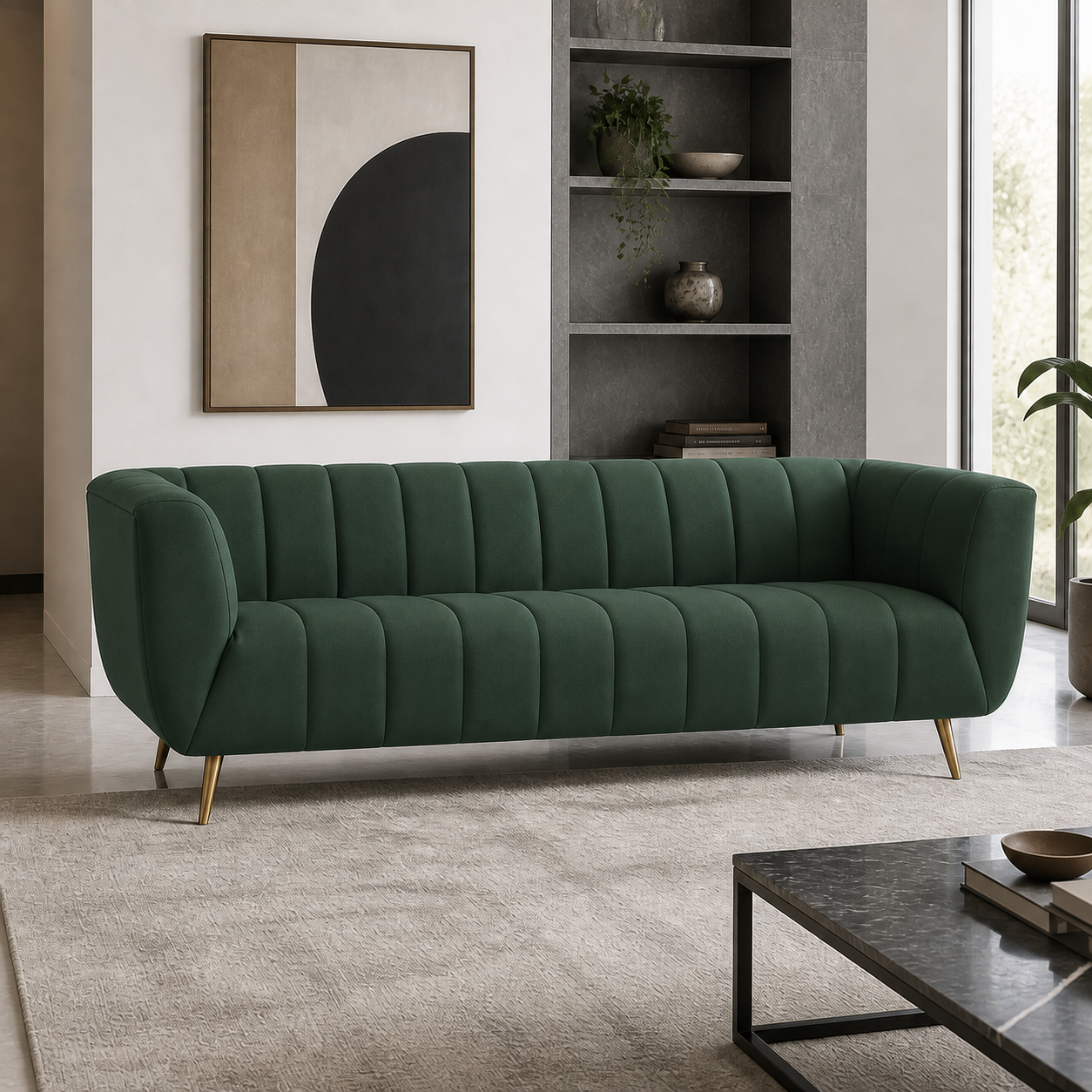 indigo-3-2-1-sofa-set 3 seater green 01 room