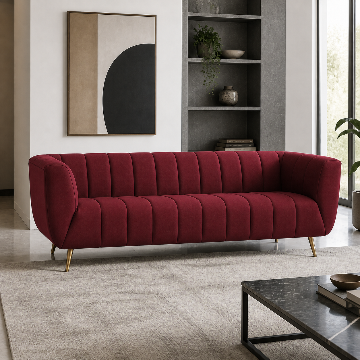 indigo-3-2-1-sofa-set 3 seater red 01 room