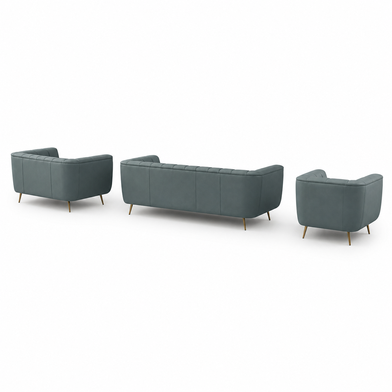 Indigo - 3+2+1 Sofa Set, complete 3+2+1 sofa set side studio view