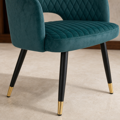 Close-up of the Indy - Chair's upholstery and construction